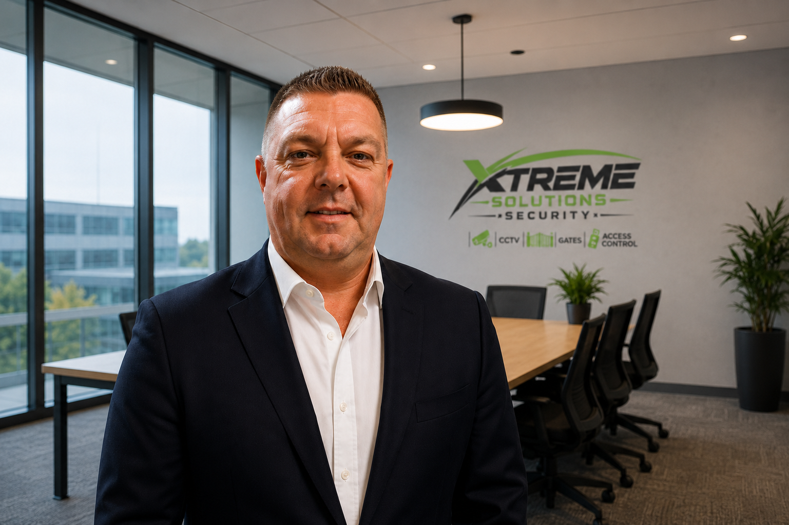 Managing Director Hennie Stander of Xtreme Solutions Security in the company boardroom.