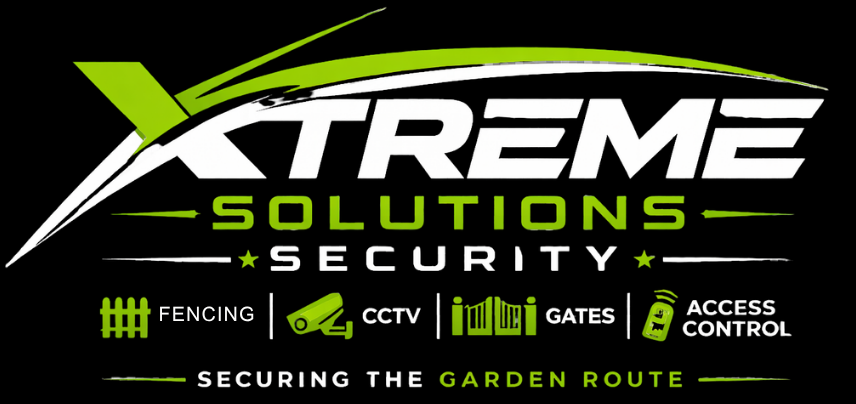 Xtreme Solutions Security logo providing electric fencing, CCTV surveillance, gate automation and access control services along the Garden Route